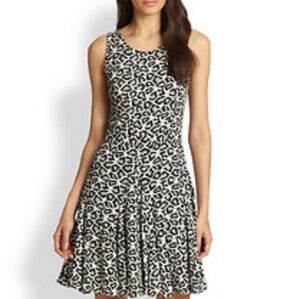 Diane Von Furstenberg Clara Sleeveless Leopard Flounce Dress Size 12